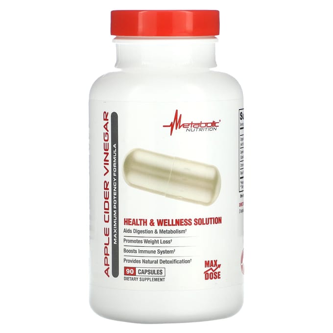 Metabolic Nutrition, Vinaigre de Cidre de Pomme, 90 Capsules