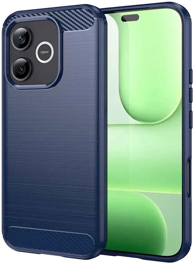 Hoesje geschikt voor HONOR 600 Lite - Techsuit Carbon Silicone Back Cover - Blauw
