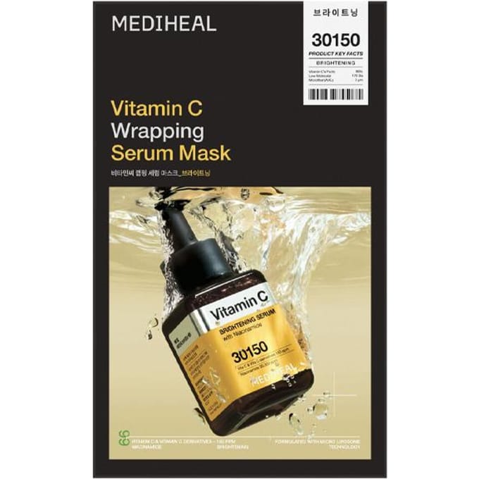 [MEDIHEAL] Vitamin C Wrapping Serum Mask Brightening 25ml*10EA black