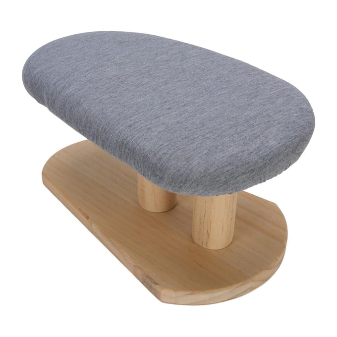 Planche à repasser manche avec base de support en bois Tabouret de repassage de table portable pour la couture à domicile gray