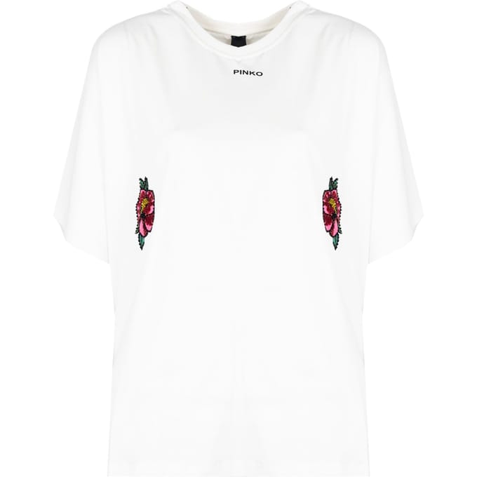 Pinko T-shirt Toccante Vrouw Wit