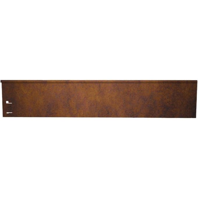 Cortenstaal Borderrand - Tuinafboording flexibel - 113 cm lang, 13,5 cm hoog - Eindstuk
