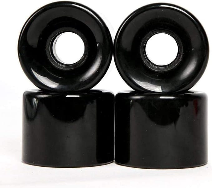 Set van 4 Longboard Wielen 60mm 78A Polyurethaan Inclusief Lagers en Spacers