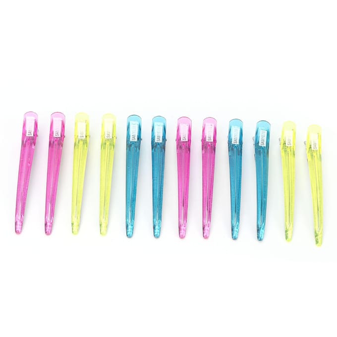 12 stuks Styling Sectioning Haarclip Huishoudelijk Draagbaar Vrouwen Duckbill Haarclip Set blue