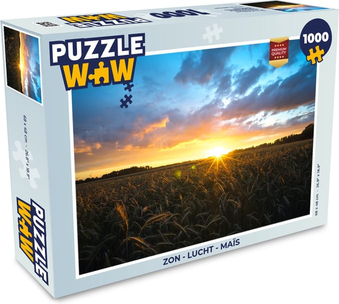 Puzzel Zon - Lucht - Maïs - Legpuzzel - Puzzel 1000 stukjes volwassenen