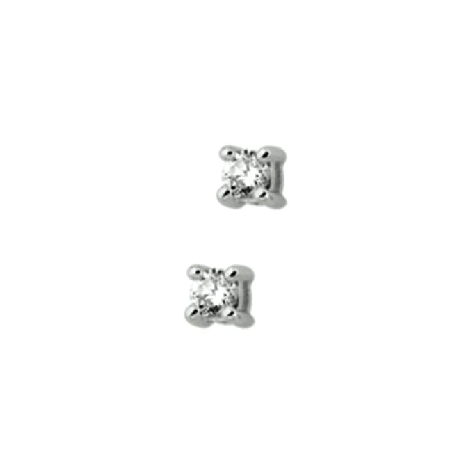 The Jewelry Collection Oorknoppen Diamant 0.10 Ct. - Witgoud (14 Krt.)