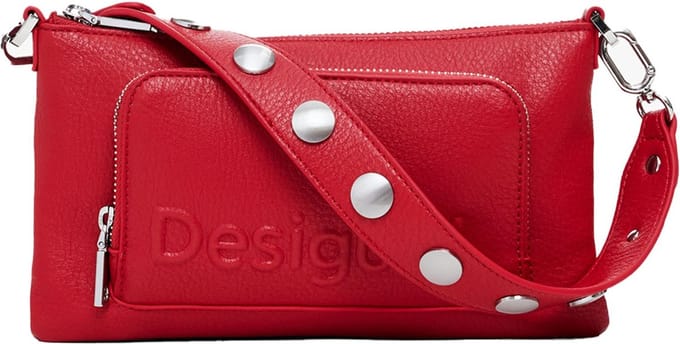 Desigual Schoudertas Half Logo Monica Crossbody Bag Carmine Rood