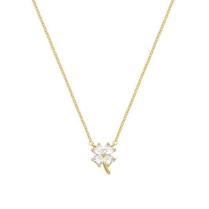Luxenter collier van 18K geelgoud afgewerkt met briljant zirkonia - Trak
