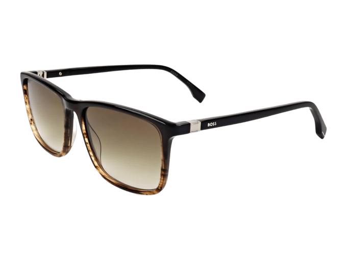 BoSS 1434 S Ex4 Ha Men Zonnebrillen Brown Horn/56-17-145 gray