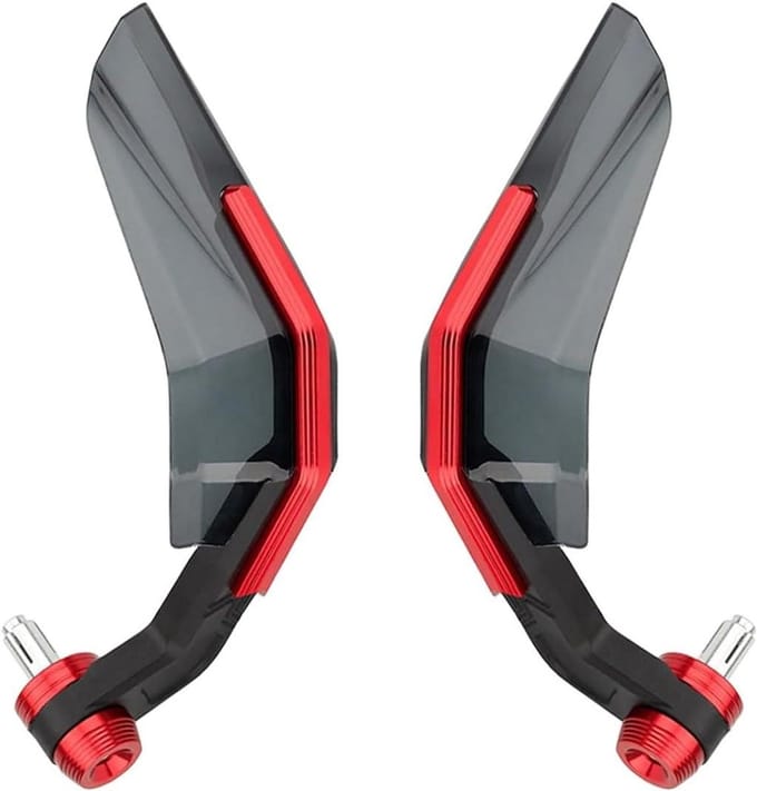 Stuurbescherming voor motorfiets 7/8 inch - Windscherm - Handbescherming - Rood