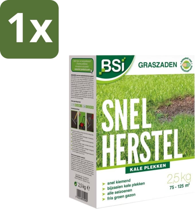 BSI – Graszaad – Snel Herstel – Dicht & Sterk Gazon – 2,5 kg - 1 stuk