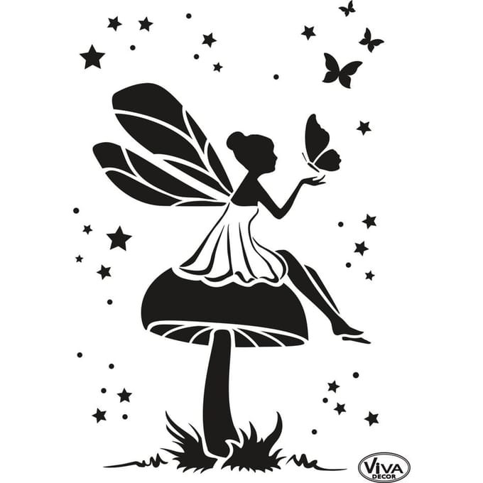 Sjabloon "Fairy and Butterfly"