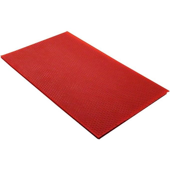 Bijenwas vellen, afm 20x33 cm, dikte 2 mm, rood, 1stuk