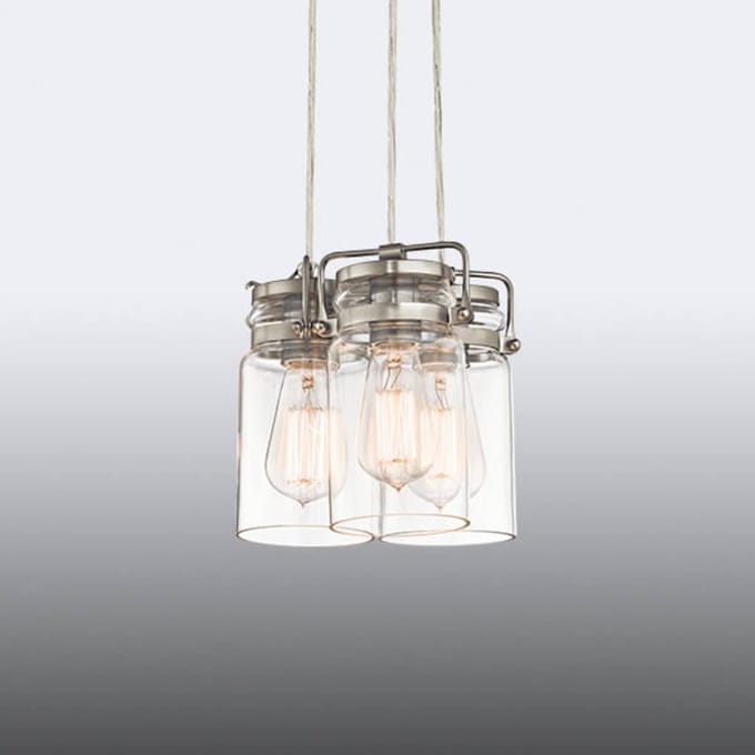 KICHLER Brinley - 3-lamps hanglamp in retrolook