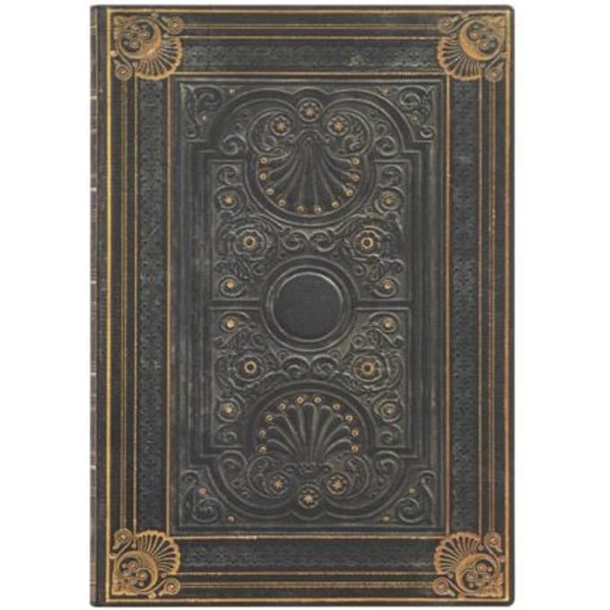 Paperblanks flexis cahier, uitvoering nocturnelle midi, formaat 13 x 18 cm., gelinieerd