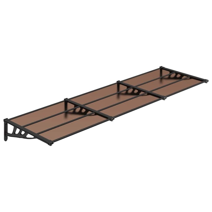 vidaXL - Deurluifel - 297,5x90 - cm - polycarbonaat - zwart