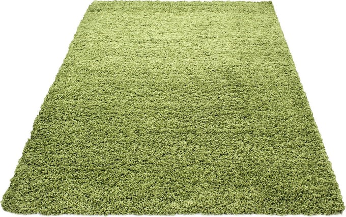 Basic Shaggy vloerkleed Groen Hoogpolig- 80x250 CM