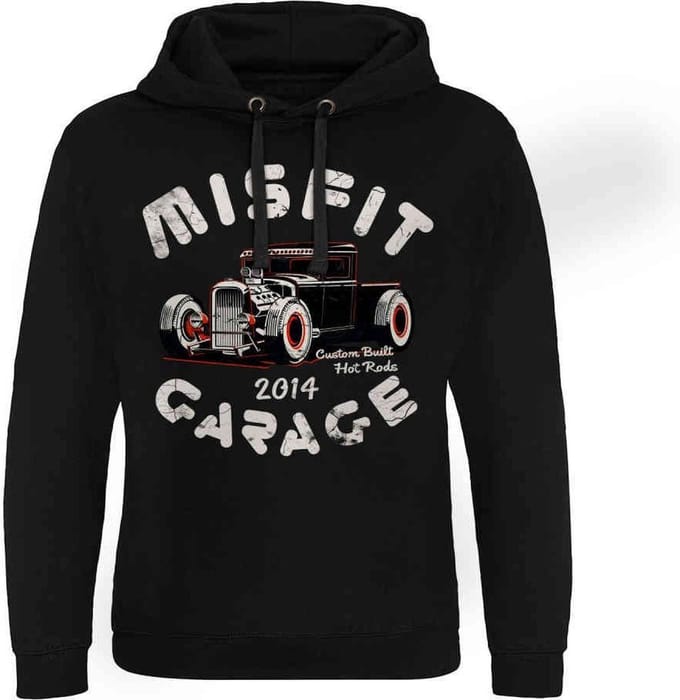 Misfit Garage Hoodie/trui -M- Power Pick Zwart
