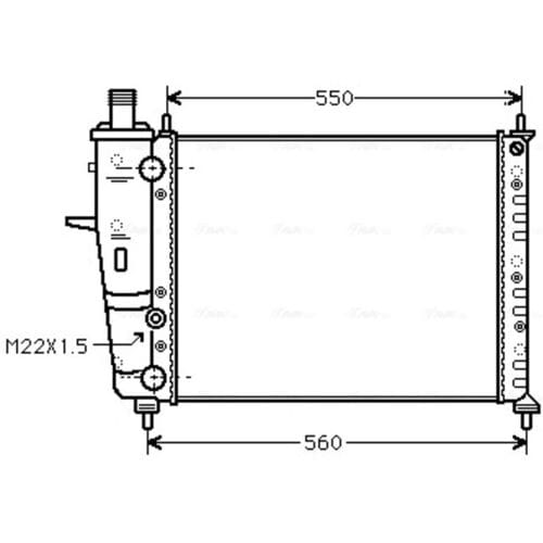 Radiator, motorkoeling AVA COOLING FT2160