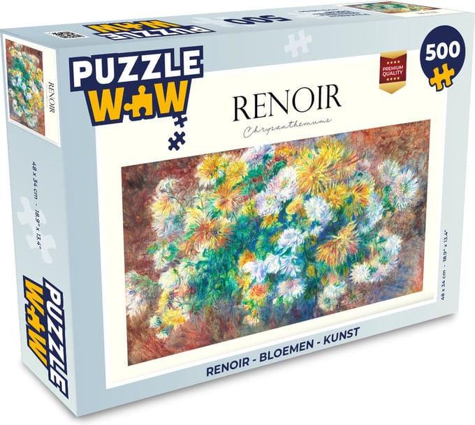 Puzzel Renoir - Bloemen - Kunst - Legpuzzel - Puzzel 500 stukjes
