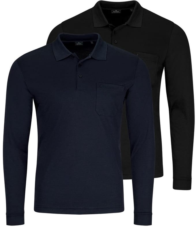 RAGMAN Heren poloshirt 2 pack Basic