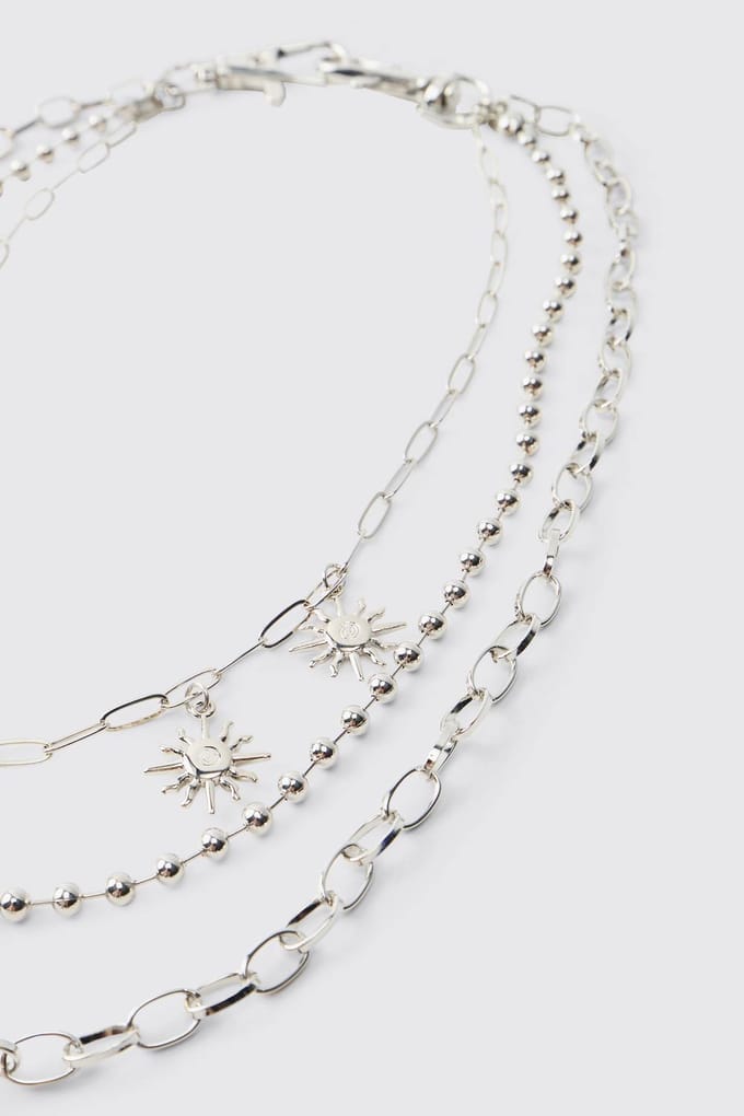 Tribale Zon Jeans Ketting | Silver