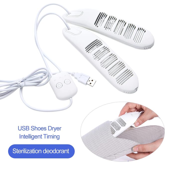 USB Schoenen Droger Intelligente Timing Schoenen Droger Steriliseren Elimineer Slechte wit