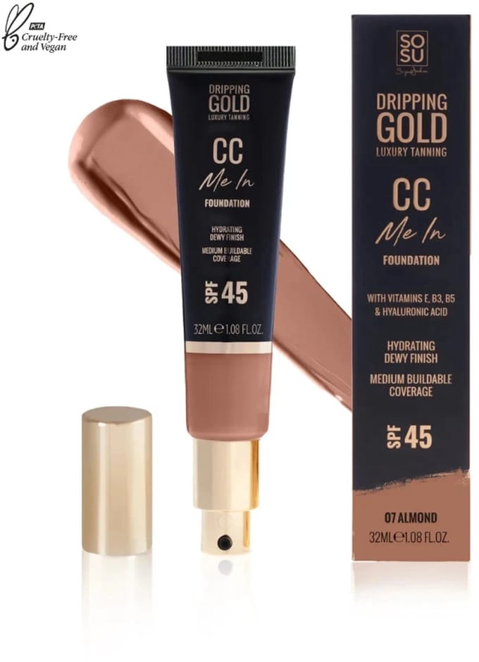 Dripping Gold | CC Me In Foundation 07 Almond - SPF 45 - Vegan
