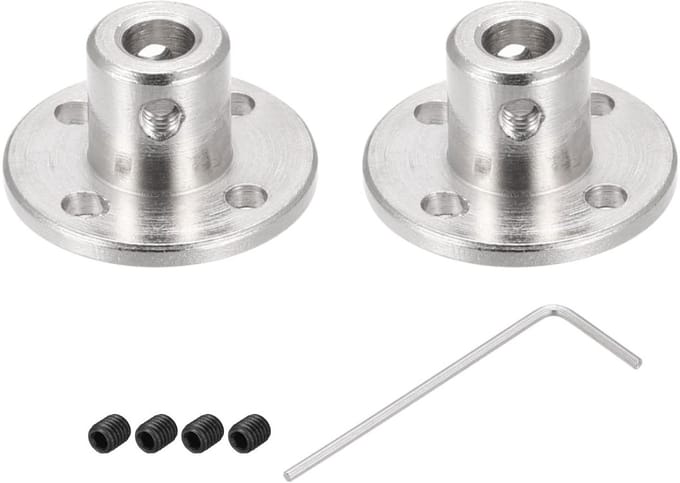 Dailygoods- Flenskoppeling 5 mm - Aansluiting Tuinslang - Schroeven - Stijve Koppeling - Doe-het-zelf - 1 stuk M1,5 Hex-sleutel