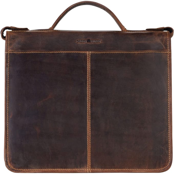 GREENBURRY schrijfmappen Vintage Organizer Brown bruine