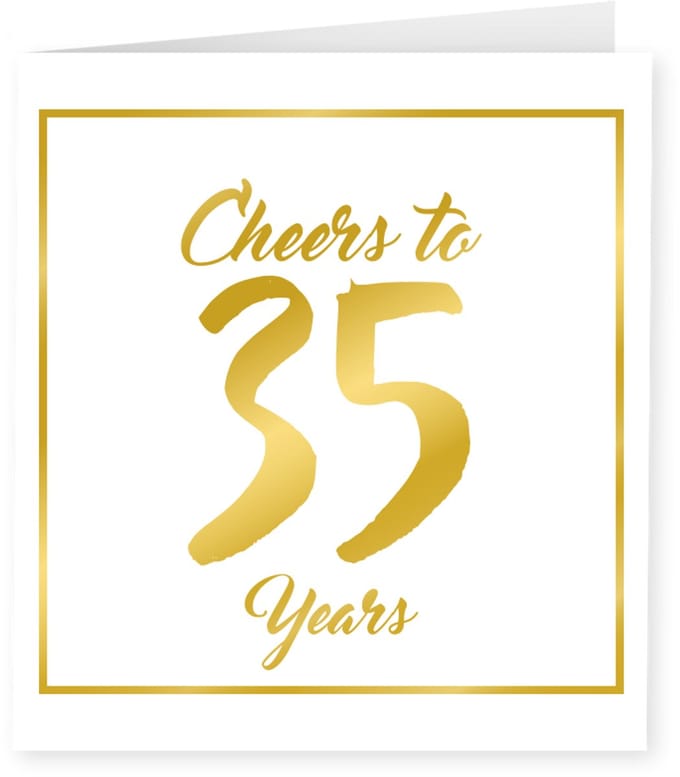 Gold white cards - 35 years