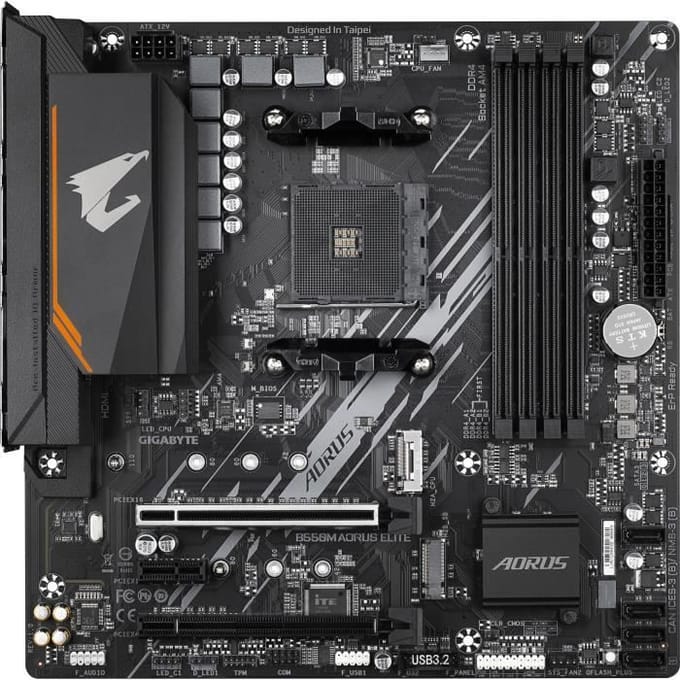 GIGABYTE B550M AORUS ELITE Moederbord - AMD B550 - AMD AM4 - DDR4 RAM - Micro-ATX