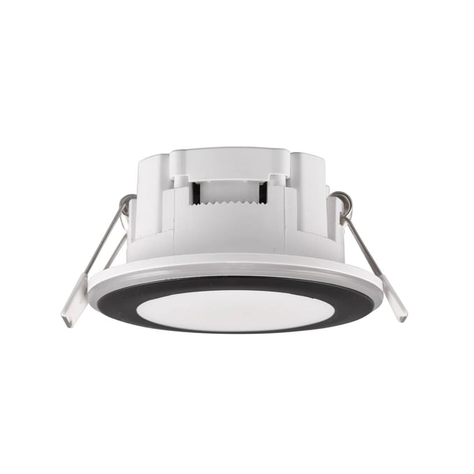Trio Lighting LED downlight Argus RGBW afstandsbed. Ø8cm zwart