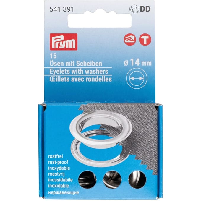 Ringen met schijven 14mm zilver kleurig 15 st 15 st. - Prym