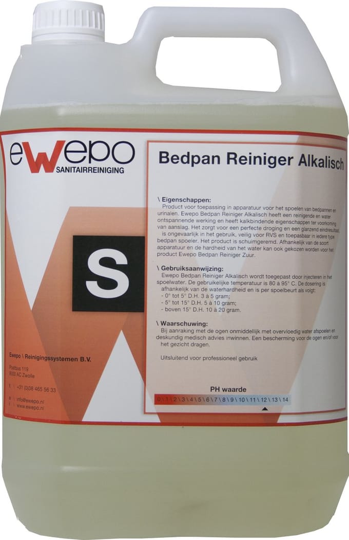 Ewepo Bedpanreiniger alkalisch 10 L.