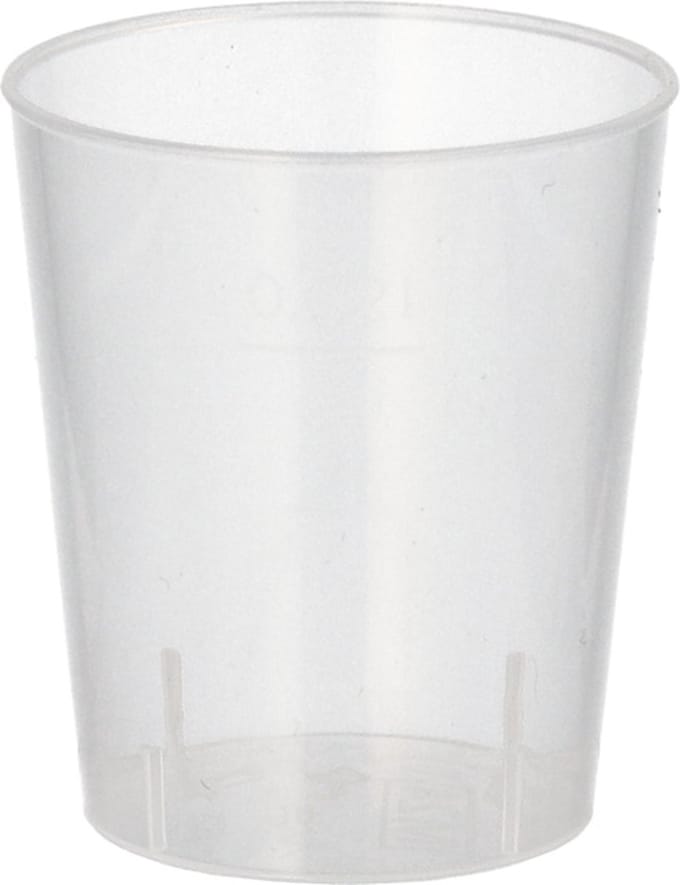 30x20 Drinkbekers, herbruikbaar voor schnapps PP 2 cl Ø 3,7 cm · 4,2 cm onbreekbaar
