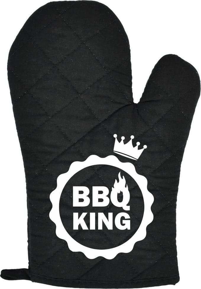 Want bbq king logo | vaderdag cadeau | vader cadeautjes | papa | Zwart