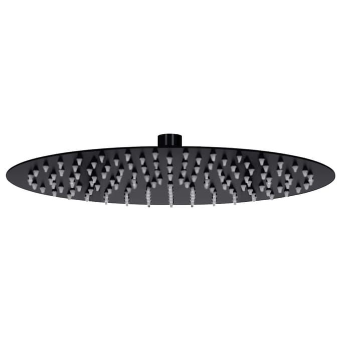 vidaXL - Regendouchekop - rond - 30 - cm - roestvrij - staal - zwart