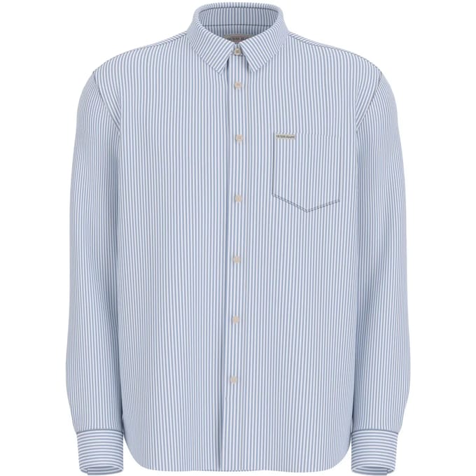 gestreept shirt met blauwe man pocket