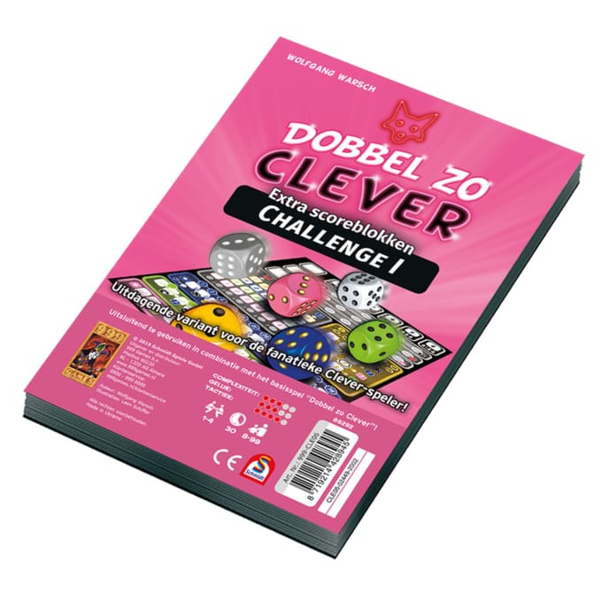 999 Games - Scoreblokken - Dobbel zo Clever Challenge - Dobbelspel