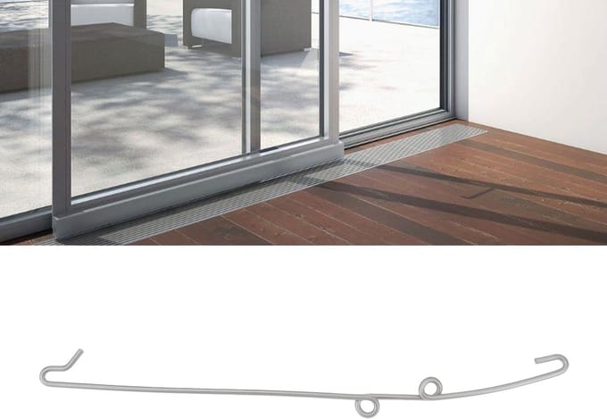 Dailygoods - Set van 2 RVS Roller Guide Rails voor Schuifdeuren
