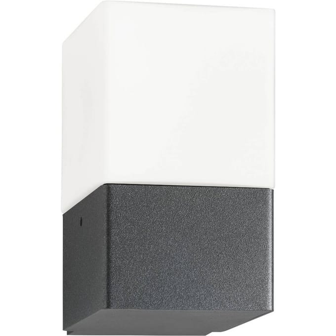 LCD Buitenwandlamp Linus, grafiet, roestvrij staal, opaalglas, E27