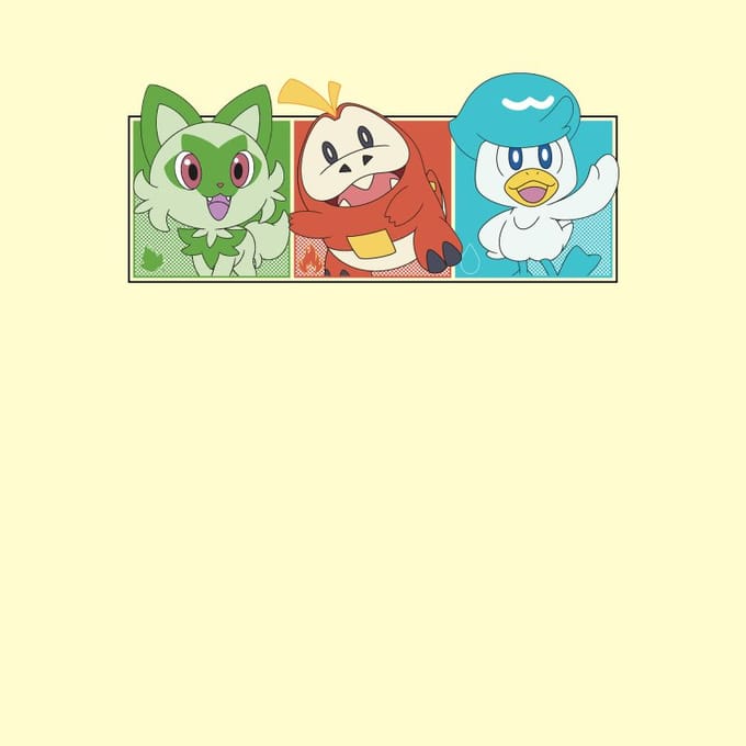 Pokémon 1st Starters Panels Unisex T-Shirt - Cream - XL
