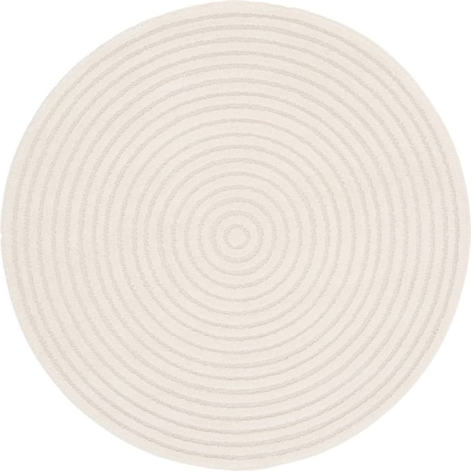 sweeek - Interieurtapijt met cirkelpatroon in crèmekleur