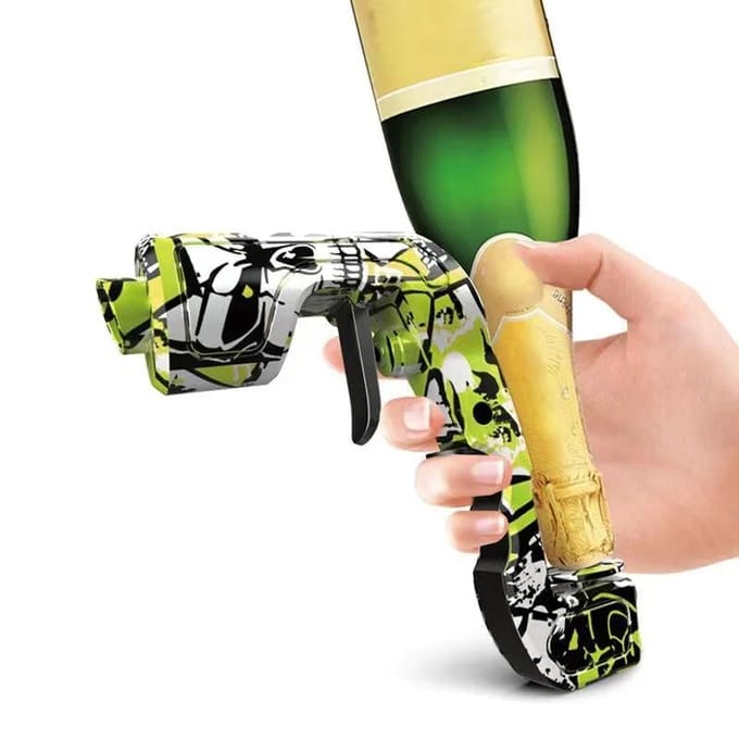 Champagne Pistool Wijnspuitpistool Bierfles Duurzaam Spuitpistool ABS Plastic Versie stopper Ejector Pop it Keuken Bar Gereedschap blue