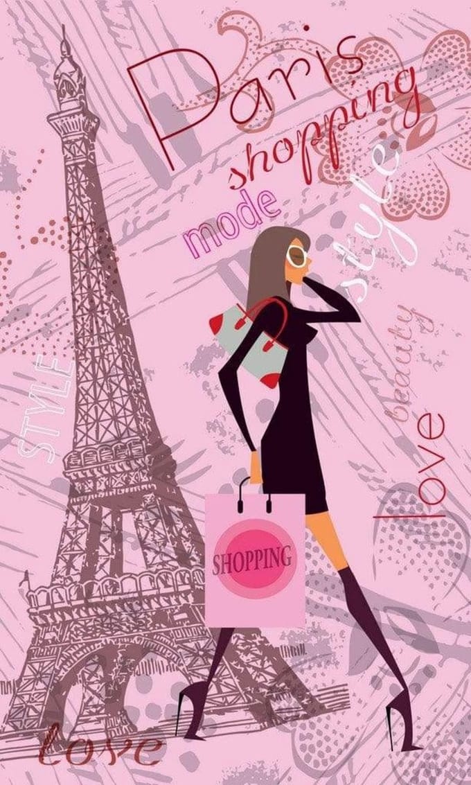 Fotobehang - Paris Style 150x250cm - Vliesbehang