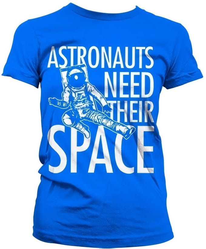Hybris Astronauts Need Their Space Girly T-shirt voor dames, blauw