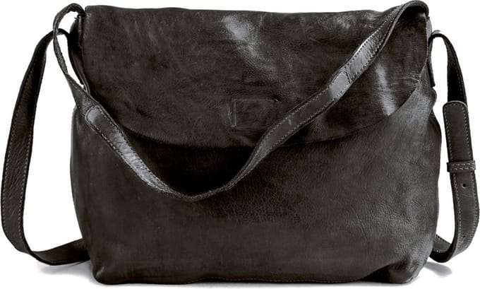 HAROLD'S Leren Schoudertas Submarine Shoulderbag Black Zwart