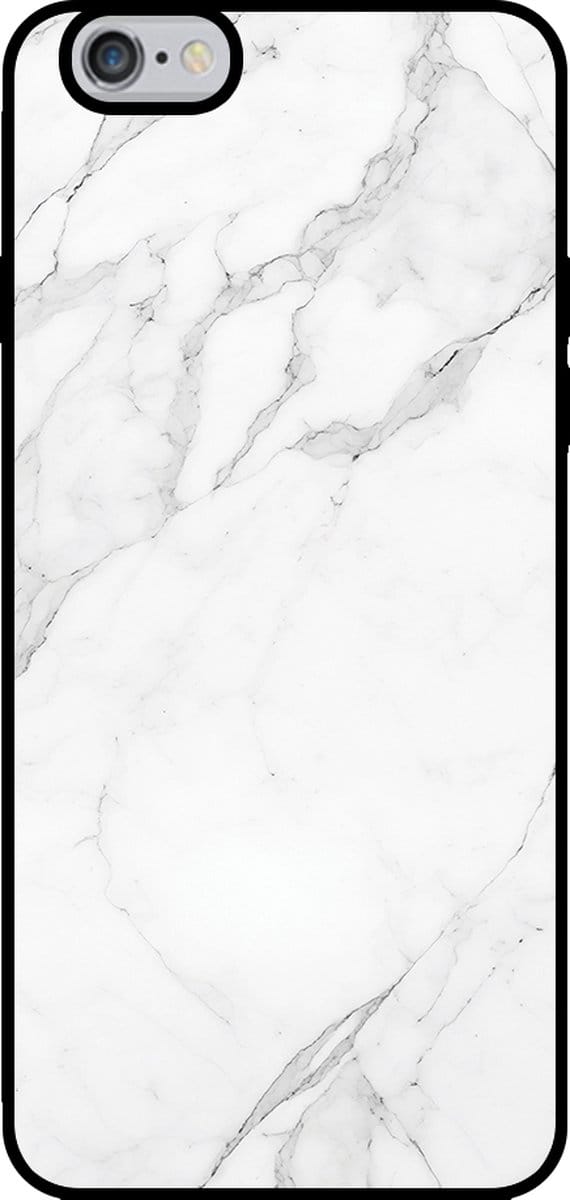 Smartphonica Telefoonhoesje voor iPhone 6/6s Plus met marmer opdruk - TPU backcover case marble design - Wit geschikt voor iPhone 6/6s Plus