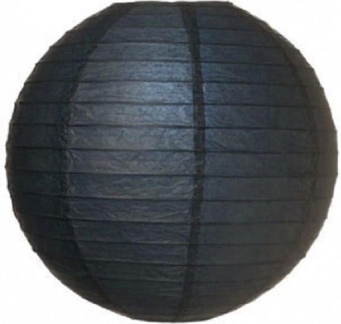 Lampion zwart 75 cm